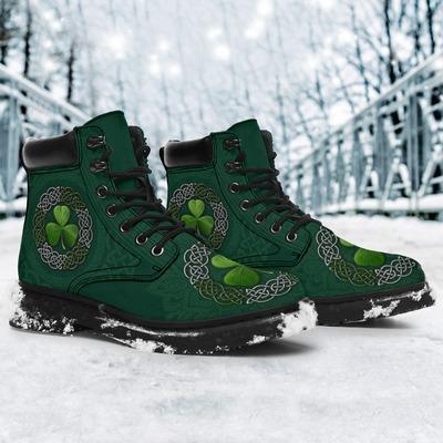 Irish Saint Patrick's Day Shamrock All Season Boots NM030306-Apparel-NM-US5 (EU38)-MEN'S ALL SEASON BOOT-Vibe Cosy™