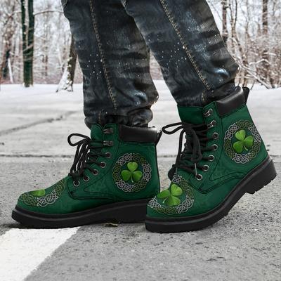 Irish Saint Patrick's Day Shamrock All Season Boots NM030306-Apparel-NM-US5 (EU38)-MEN'S ALL SEASON BOOT-Vibe Cosy™