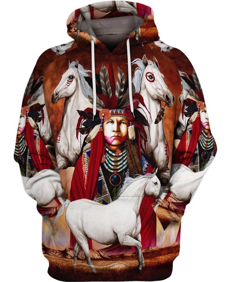 3D All Over Print Horse Hoodie NM120808-Apparel-NM-Hoodie-S-Vibe Cosy™