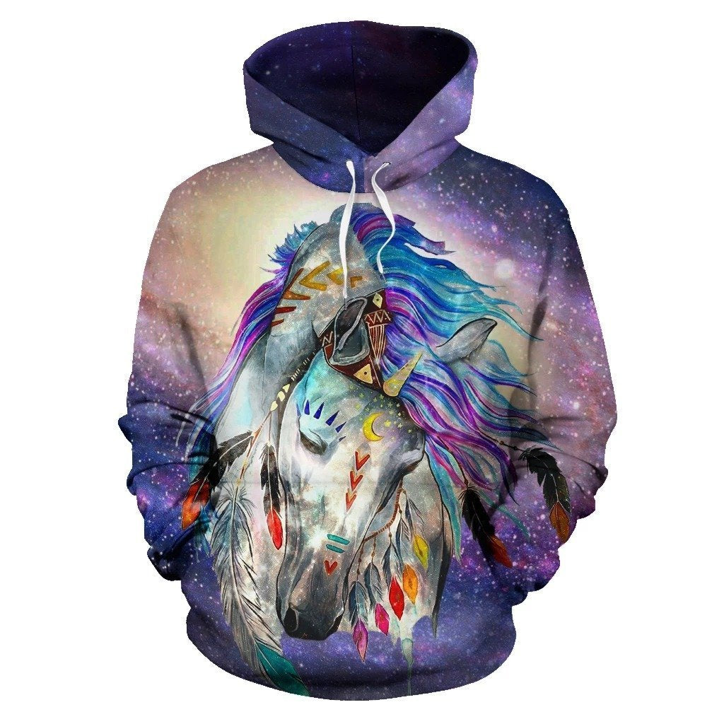3D All Over Print Horse Hoodie NM120812-Apparel-NM-Hoodie-S-Vibe Cosy™