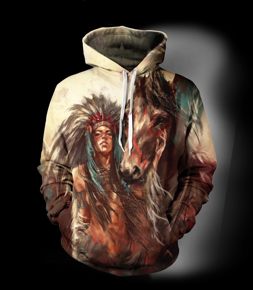 3D All Over Print Horse Hoodie NM120816-Apparel-NM-Hoodie-S-Vibe Cosy™