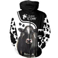 Dairy Cow Hoodie T-Shirt Sweatshirt for Men and Women NM121103-Apparel-NM-Zip hoodie-S-Vibe Cosy™