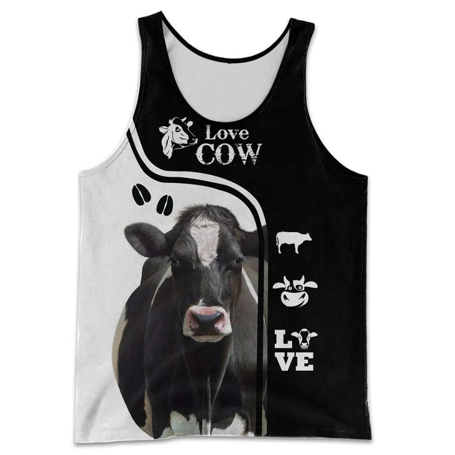 Dairy Cow Hoodie T-Shirt Sweatshirt for Men and Women NM121103-Apparel-NM-Men's tank top-S-Vibe Cosy™