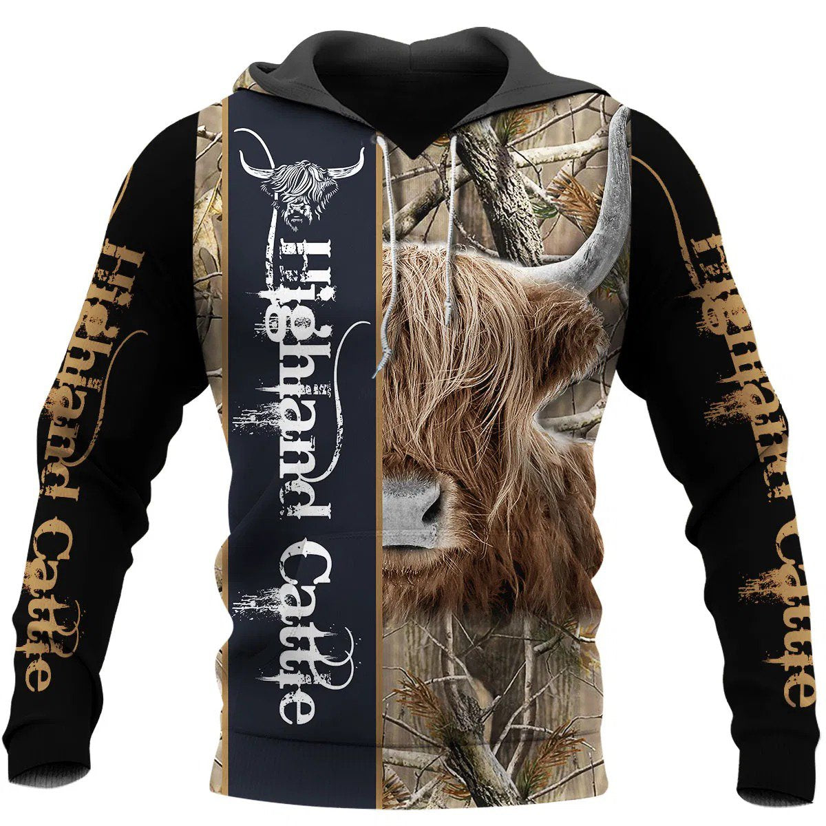 Highland Cattle Cow Hoodie T-Shirt Sweatshirt for Men and Women NM121105-Apparel-NM-Hoodie-S-Vibe Cosy™