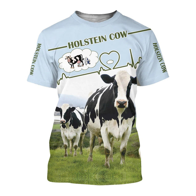 Dairy Cow Hoodie T-Shirt Sweatshirt for Men and Women NM121106-Apparel-NM-T-shirt-S-Vibe Cosy™