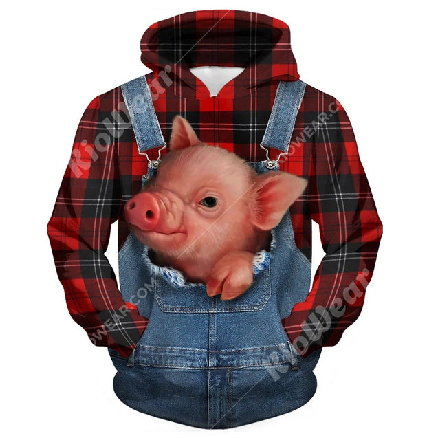 Lovely Pigs Hoodie T-Shirt Sweatshirt for Men and Women NM121114-Apparel-NM-Hoodie-S-Vibe Cosy™