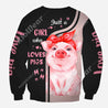 Lovely Pigs Hoodie T-Shirt Sweatshirt for Men and Women NM121115-Apparel-NM-Hoodie-S-Vibe Cosy™