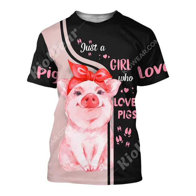 Lovely Pigs Hoodie T-Shirt Sweatshirt for Men and Women NM121115-Apparel-NM-T-shirt-S-Vibe Cosy™