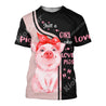 Lovely Pigs Hoodie T-Shirt Sweatshirt for Men and Women NM121115-Apparel-NM-T-shirt-S-Vibe Cosy™