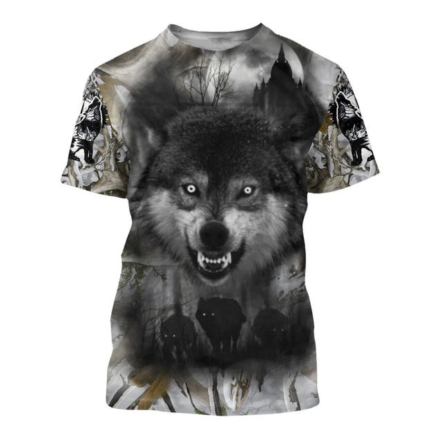 Wolf Hoodie T Shirt For Men and Women NM17042002 - Amaze Style™-Apparel