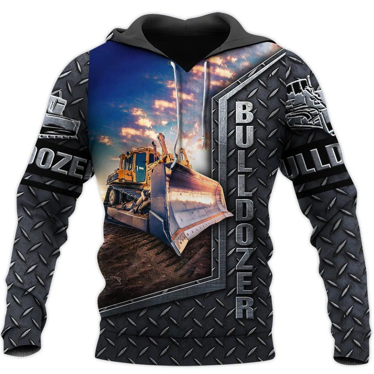 Bulldozer Heavy Equipment Hoodie T-Shirt Sweatshirt for Men and Women NM180201-Apparel-NM-Hoodie-S-Vibe Cosy™