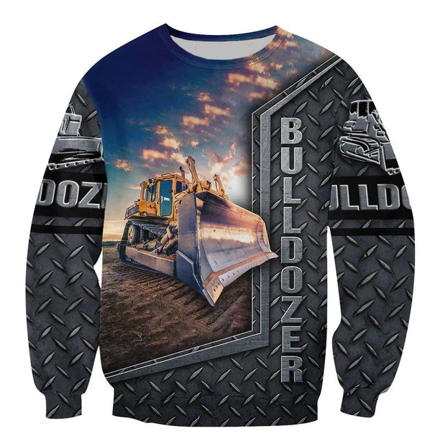 Bulldozer Heavy Equipment Hoodie T-Shirt Sweatshirt for Men and Women NM180201-Apparel-NM-Sweater-S-Vibe Cosy™