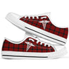 Nurse Christmas Plaid Pattern Low Top Shoes NM180306-Apparel-NM-US5 (EU35)-Vibe Cosy™