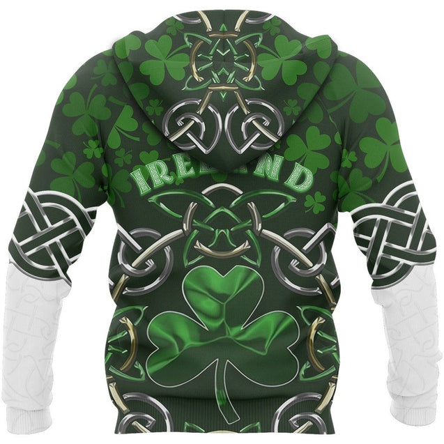 Irish Saint Patrick's Day Shamrock Celtic Cross Hoodie T-Shirt Sweatshirt Pi020310-Apparel-NM-Hoodie-S-Vibe Cosy™