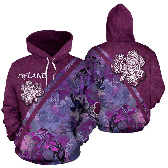 Irish St Patrick's Day Shamrock Celtic Cross Hoodie T-Shirt Sweatshirt-Apparel-NM-Hoodie-S-Vibe Cosy™