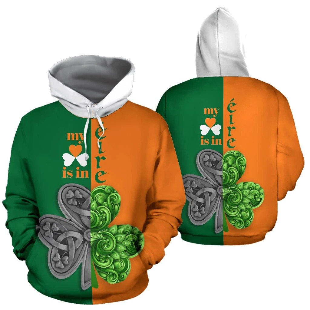 Irish Saint Patrick's Day Shamrock Celtic Cross Hoodie T-Shirt Sweatshirt Pi020306-Apparel-NM-Hoodie-S-Vibe Cosy™