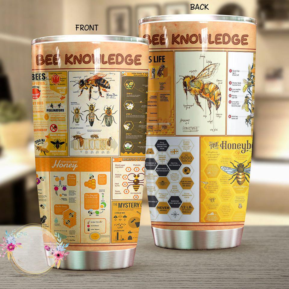 Bee Knowledge Stainless Steel Tumbler 20 Oz NMT0203101-Tumbler-NM-Vibe Cosy™