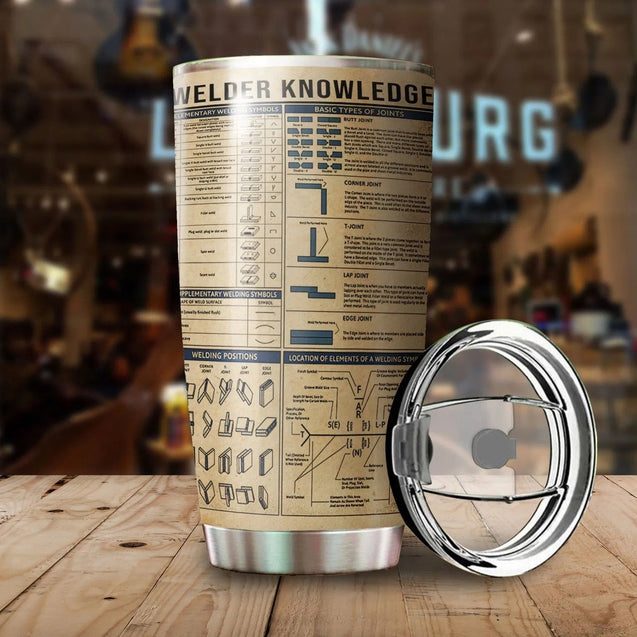 Welder Knowledge Stainless Steel Tumbler 20 Oz-Tumbler-NM-Vibe Cosy™