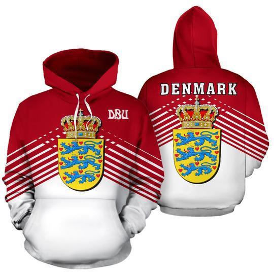 Denmark Sport Flag Hoodie - Stripes Style 01 NNK 006-Apparel-NNK-Hoodie-S-Vibe Cosy™