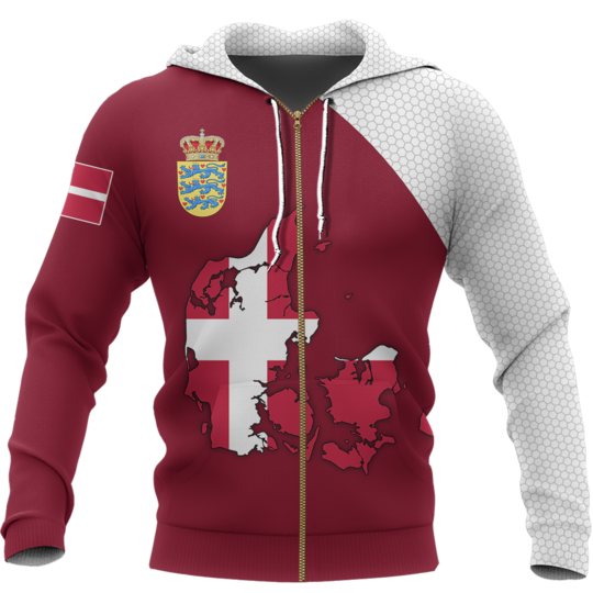 Denmark Map Special Hoodie A5 ZIPNNK 007-Apparel-NNK-Hoodie-S-Vibe Cosy™