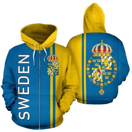 Sweden All Over Zip-Up Hoodie - Straight Version ZIPNNK 016-Apparel-NNK-Zipped Hoodie-S-Vibe Cosy™