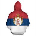 Serbia Flag and Coat of Arms Hoodie NNK 026-Apparel-NNK-Hoodie-S-Vibe Cosy™