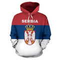 Serbia Flag and Coat of Arms Hoodie NNK 026-Apparel-NNK-Hoodie-S-Vibe Cosy™