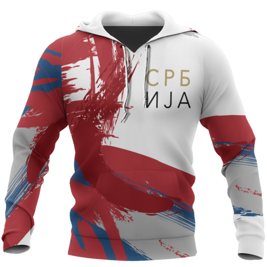 Serbia Athletic Spirit Pullover Hoodie ZIPNNK 031-Apparel-NNK-Hoodie-S-Vibe Cosy™