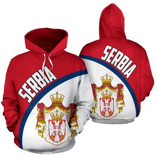 Serbia Hoodie Wave Flag Color NNK 032-Apparel-NNK-Hoodie-S-Vibe Cosy™