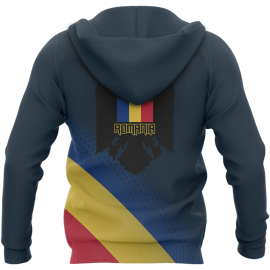 Romania Flag Hoodie Dots Version NNK-040-Apparel-NNK-Hoodie-S-Vibe Cosy™