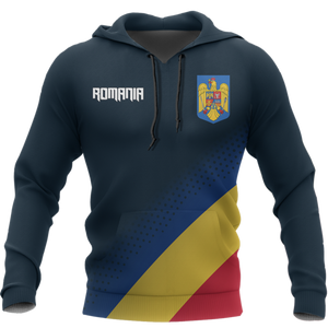 Romania Flag Hoodie Dots Version NNK-040-Apparel-NNK-Hoodie-S-Vibe Cosy™