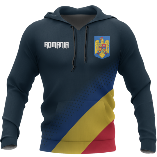 Romania Flag Hoodie Dots Version NNK-040-Apparel-NNK-Hoodie-S-Vibe Cosy™