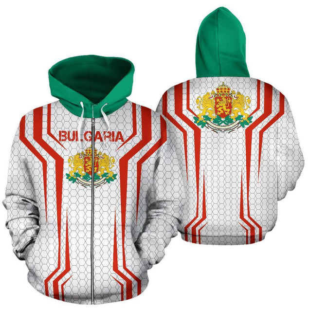 Bulgaria Sport Edition Hoodie-Apparel-NNK-Zipped Hoodie-S-Vibe Cosy™