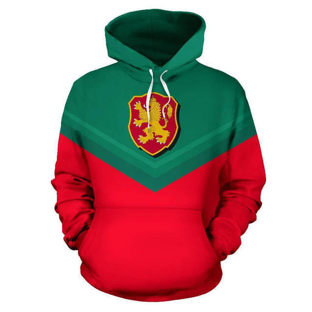 Bulgaria Sport Flag Hoodie - Arrow Style 01-Apparel-NNK-Hoodie-S-Vibe Cosy™
