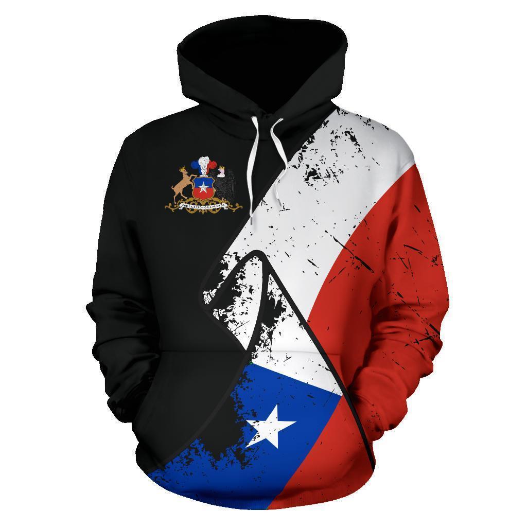 Chile Special Grunge Flag Hoodie NNK 093-Apparel-NNK-Hoodie-S-Vibe Cosy™