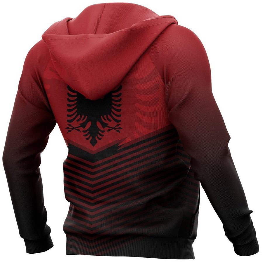 Albania Flag Hoodie - Energy Style NNK 1117-Apparel-NNK-Hoodie-S-Vibe Cosy™
