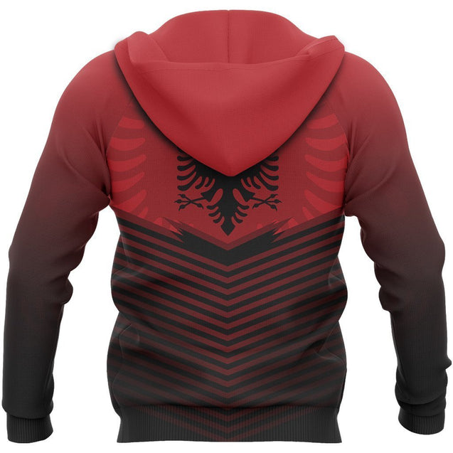 Albania Flag Hoodie - Energy Style NNK 1117-Apparel-NNK-Hoodie-S-Vibe Cosy™