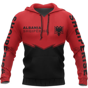 Albania Flag Hoodie - Energy Ver 2.0 NNK 1118-Apparel-NNK-Hoodie-S-Vibe Cosy™