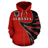 Albania Flag Hoodie - Warrior NNK 1122-Apparel-NNK-Zip Hoodie-S-Vibe Cosy™