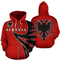 Albania Flag Hoodie - Warrior NNK 1122-Apparel-NNK-Zip Hoodie-S-Vibe Cosy™