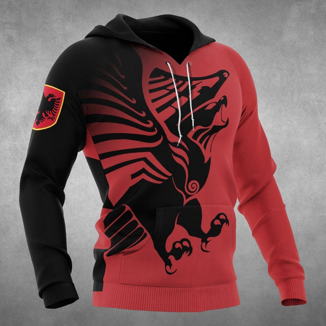 Albania Eagle Hoodies NNK 1128-Apparel-NNK-Hoodie-S-Vibe Cosy™