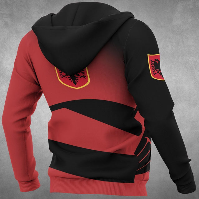 Albania Eagle Hoodies NNK 1128-Apparel-NNK-Zip-Up Hoodie-S-Vibe Cosy™