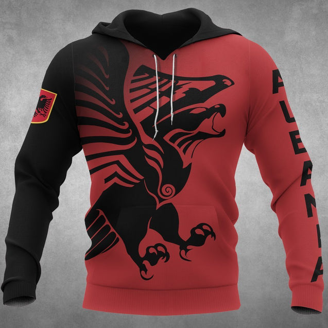 Albania Eagle Hoodies NNK 1128-Apparel-NNK-Hoodie-S-Vibe Cosy™