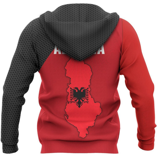 Albania Map Special Hoodie NNK 1130-Apparel-NNK-Zip-Up Hoodie-S-Vibe Cosy™