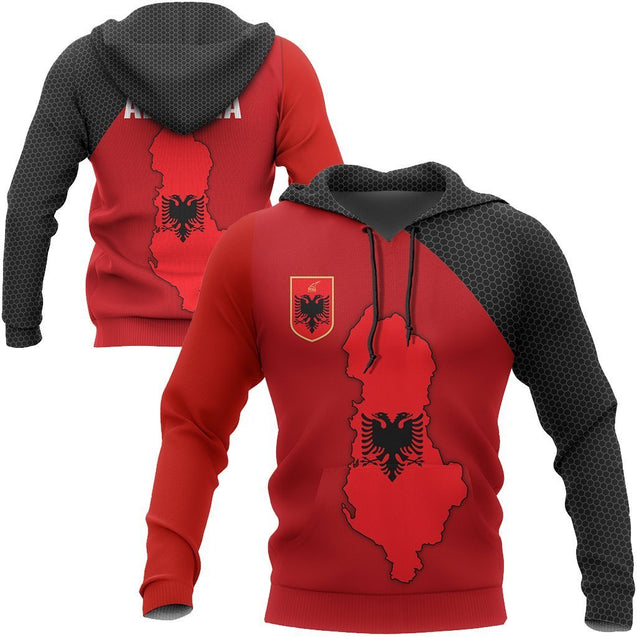 Albania Map Special Hoodie NNK 1130-Apparel-NNK-Hoodie-S-Vibe Cosy™