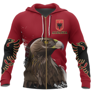 Albania - Golden Eagle Special Hoodie NNK 1131-Apparel-NNK-Zip-Up Hoodie-S-Vibe Cosy™