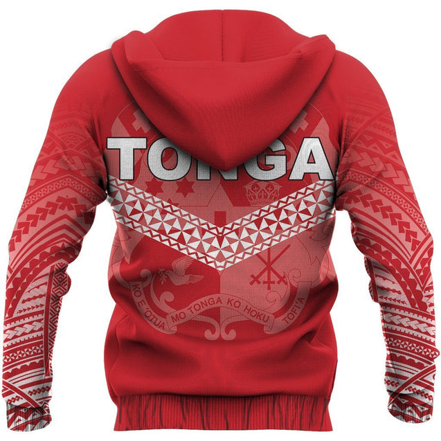 Tonga Hoodie Zip Up Polynesian Coat Of Arms NNK 1220-Apparel-NNK-Hoodie-S-Vibe Cosy™