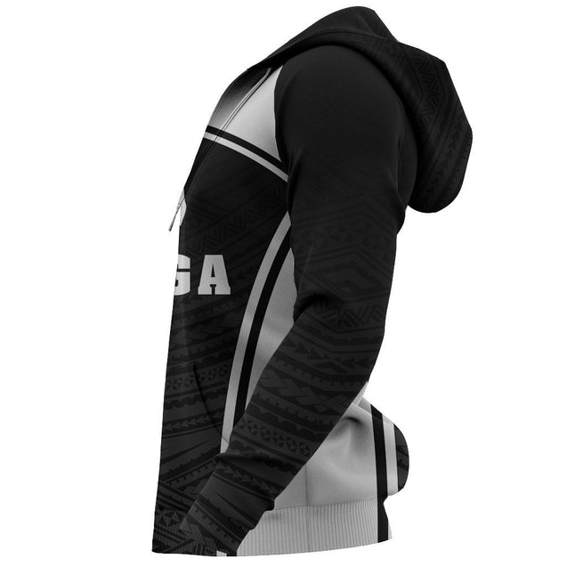 Tonga Coat Of Arms Zipper Hoodie - Sport Style NNK 1222-Apparel-NNK-Hoodie-S-Vibe Cosy™