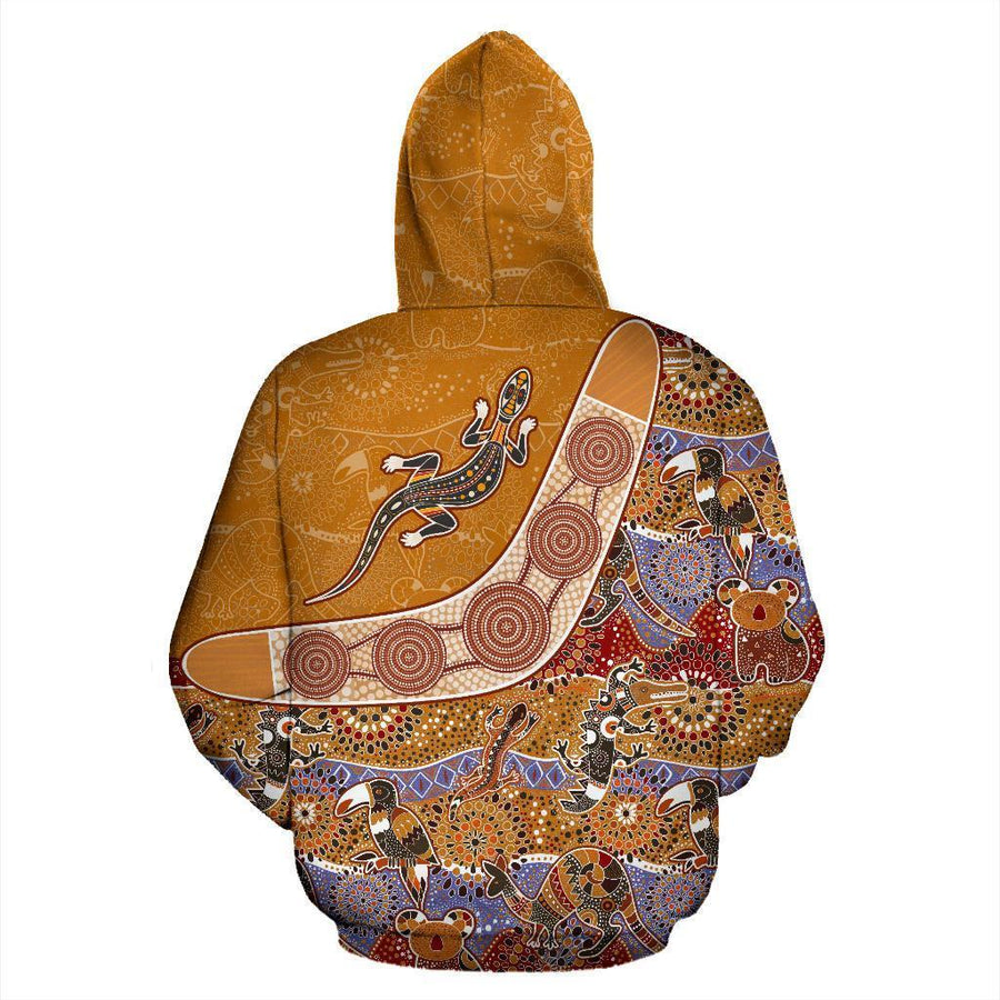 Aboriginal Style - All Over Hoodie NNK 1400-Apparel-PL8386-Zip -Up Hoodie-S-Vibe Cosy™