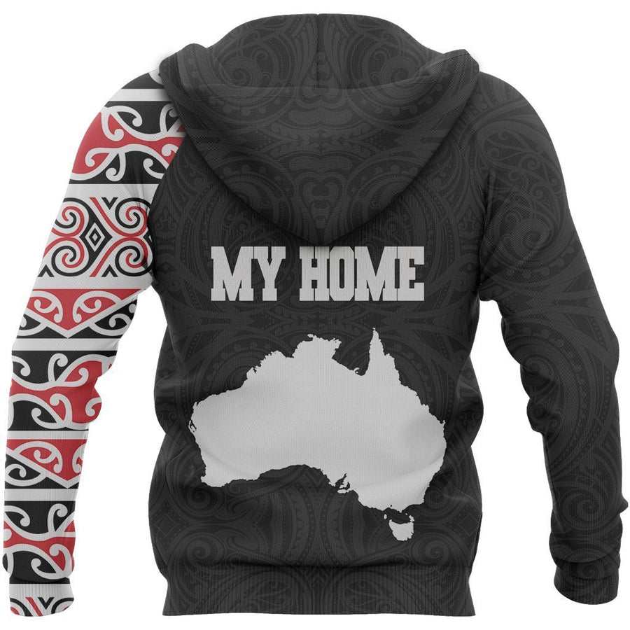 New Zealand In My Heart, My Home Australia Hoodie Maori NNK 1414-Apparel-PL8386-Hoodie-S-Vibe Cosy™